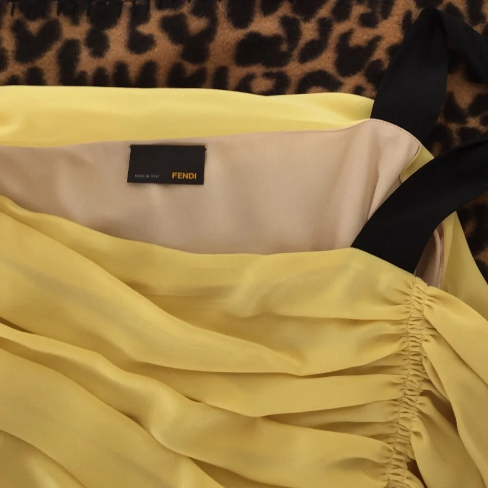 Fendi Yellow Ruffle Top - Picture 4 of 10